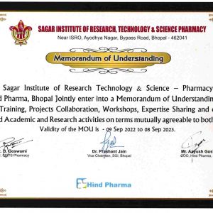Glimpses of Signing (MoU) between SIRTP and hind pharma