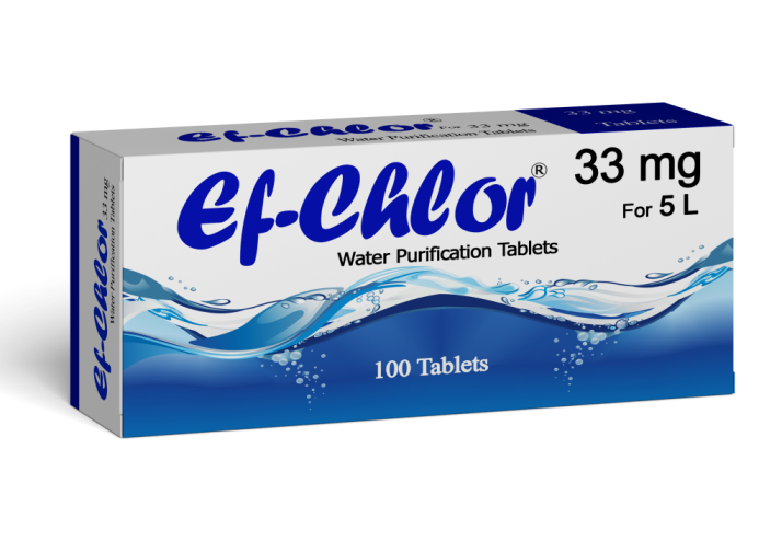 Ef-Chlor 33mg Water Purification Tablets For 5 Litres - Hind Pharma Is A Leading Manufacturer of Effervescent Chlorine (NaDCC) Tablets
